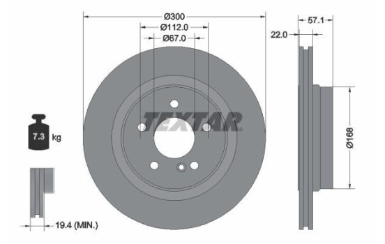 Brake Disc PRO+ 92163605 Textar