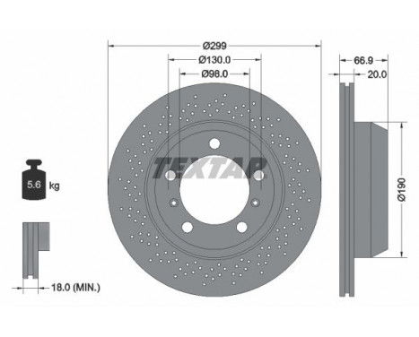 Brake Disc PRO 92165303 Textar
