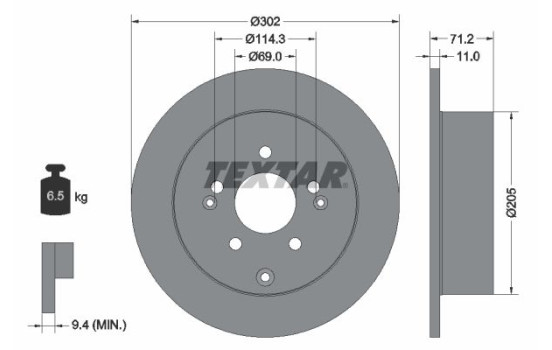 Brake Disc PRO 92166103 Textar