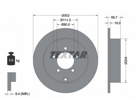 Brake Disc PRO 92167003 Textar