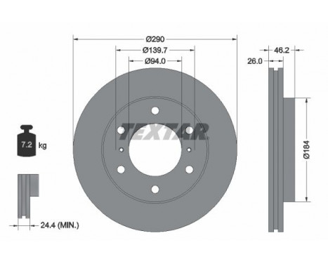 Brake Disc PRO 92167103 Textar