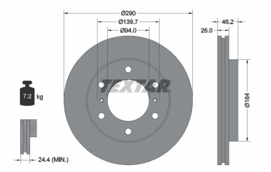 Brake Disc PRO 92167103 Textar