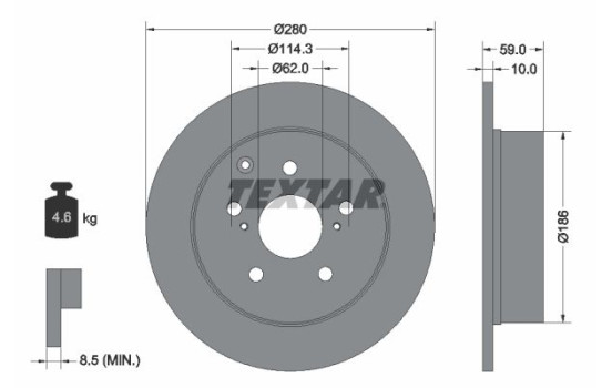 Brake Disc PRO 92168103 Textar