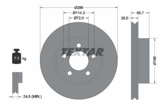 Brake Disc PRO 92169003 Textar