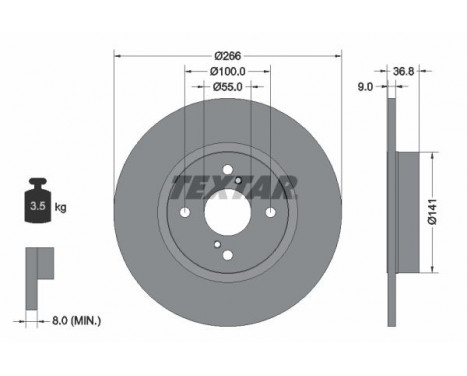 Brake Disc PRO 92169203 Textar