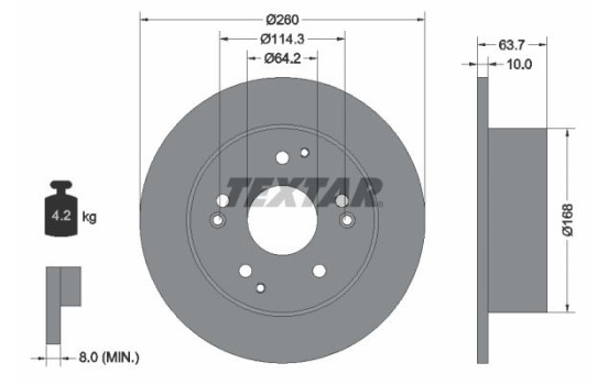 Brake Disc PRO 92169703 Textar