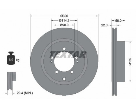 Brake Disc PRO 92170603 Textar
