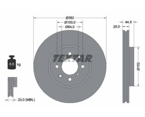 Brake Disc PRO 92170703 Textar
