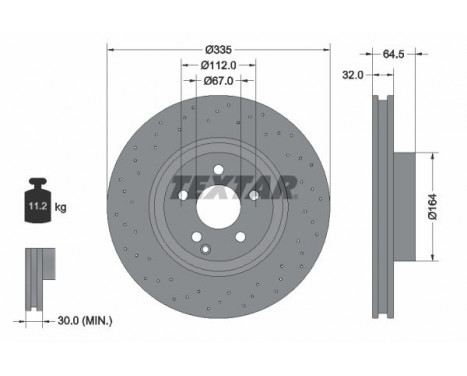 Brake Disc PRO+ 92171905 Textar