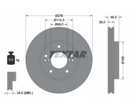 Brake Disc PRO 92173203 Textar