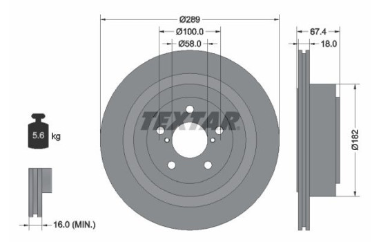 Brake Disc PRO 92173603 Textar