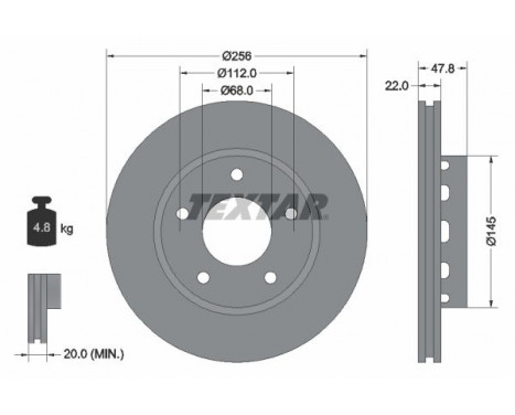 Brake Disc PRO+ 92174205 Textar