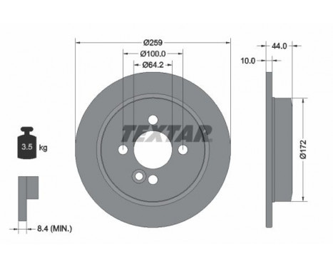 Brake Disc PRO 92175003 Textar