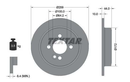 Brake Disc PRO 92175003 Textar