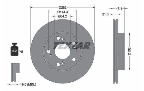 Brake Disc PRO 92175803 Textar