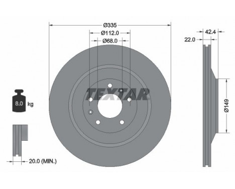 Brake Disc PRO+ 92177005 Textar