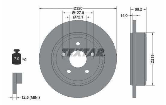 Brake Disc PRO 92177403 Textar