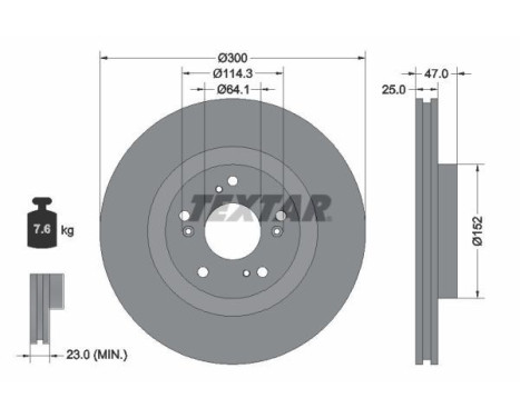 Brake Disc PRO 92177903 Textar