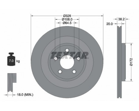 Brake Disc PRO+ 92178005 Textar