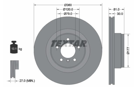 Brake Disc PRO 92178403 Textar
