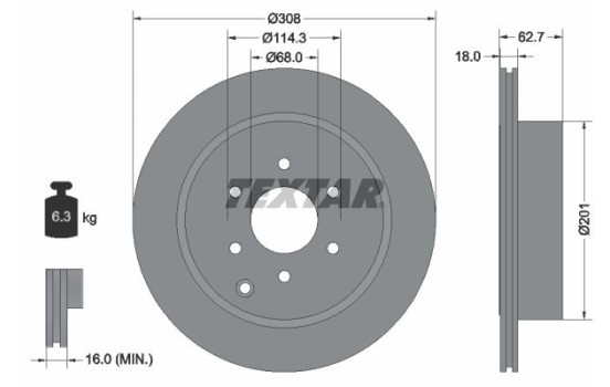 Brake Disc PRO 92181603 Textar