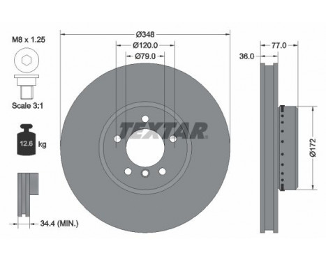 Brake Disc PRO+ 92182425 Textar