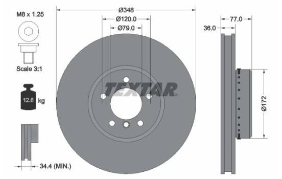 Brake Disc PRO+ 92182425 Textar