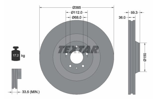 Brake Disc PRO 92184203 Textar