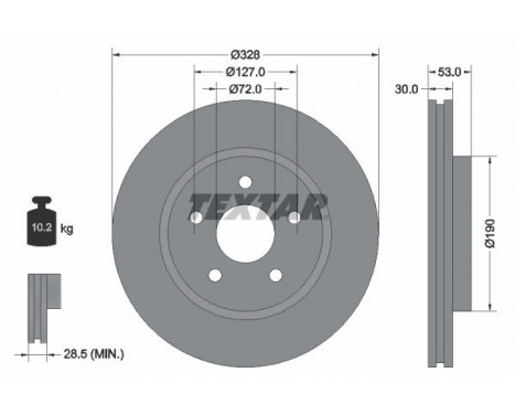 Brake Disc PRO+ 92184505 Textar