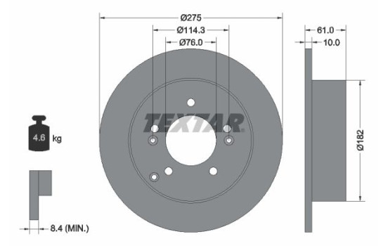 Brake Disc PRO 92185803 Textar