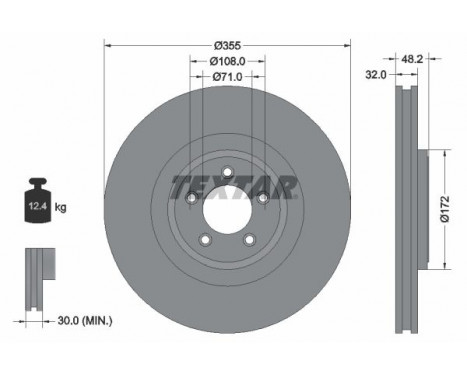 Brake Disc PRO+ 92186305 Textar