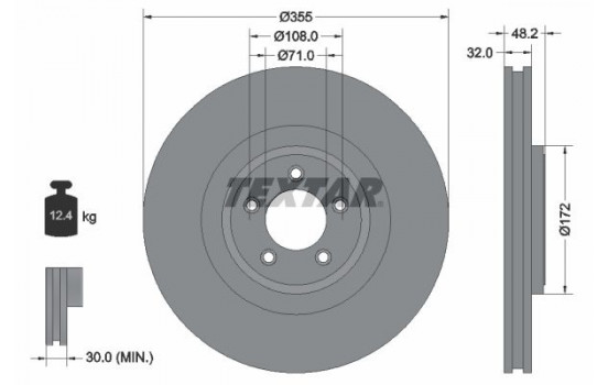 Brake Disc PRO+ 92186305 Textar