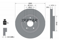 Brake Disc PRO 92186503 Textar