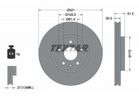 Brake Disc PRO+ 92187005 Textar