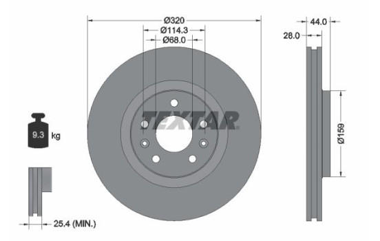Brake Disc PRO 92195403 Textar
