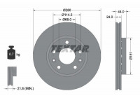 Brake Disc PRO+ 92195505 Textar