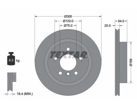 Brake Disc PRO+ 92196605 Textar