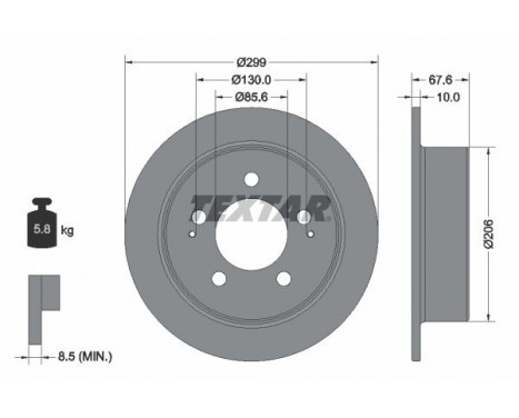 Brake Disc PRO 92198703 Textar