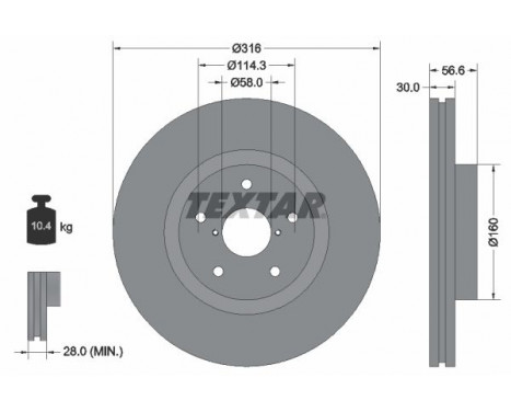 Brake Disc PRO 92199203 Textar