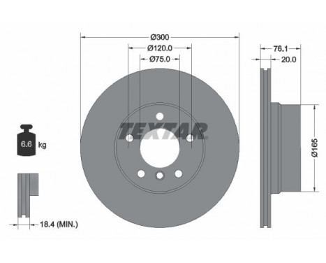 Brake Disc PRO 92199503 Textar