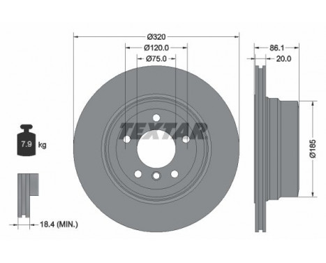 Brake Disc PRO 92202003 Textar