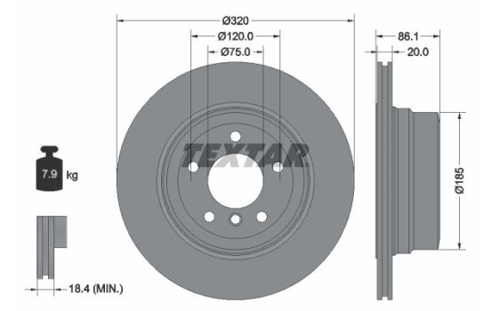 Brake Disc PRO 92202003 Textar