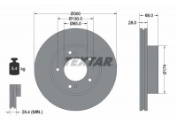 Brake Disc PRO 92203003 Textar