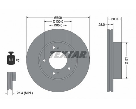 Brake Disc PRO 92203003 Textar