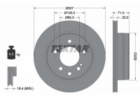 Brake Disc PRO 92203103 Textar
