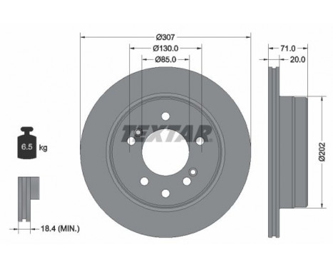 Brake Disc PRO 92203103 Textar