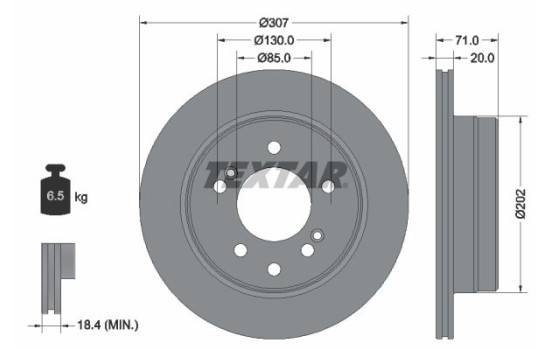 Brake Disc PRO 92203103 Textar