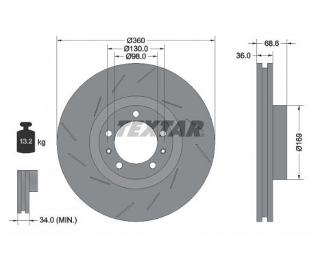 Brake Disc PRO+ 92214005 Textar