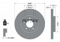 Brake Disc PRO 92221103 Textar