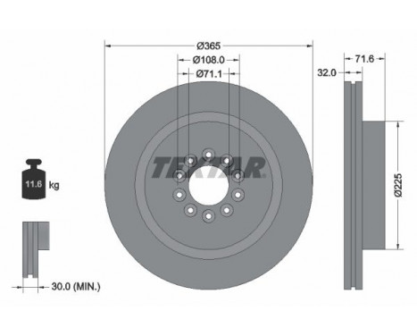 Brake Disc PRO 92223103 Textar